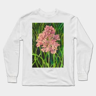 Wild orchids watercolour painting Long Sleeve T-Shirt